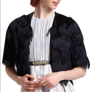 Anthropologie Zigzag Fringe Jacket
